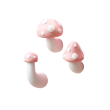 3 stuks decoratieve koelkastmagneten met paddenstoelen, keuken voor op kantoor, kalender, whiteboard, slaapkamermuurdecoratie, roze