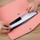 PU leren A4-map, waterdichte portfolio-envelop met drukknoopsluiting, roze 6