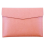 PU leren A4-map, waterdichte portfolio-envelop met drukknoopsluiting, roze 1