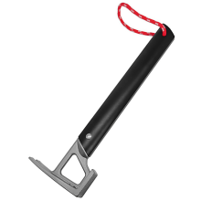 Zwarte multifunctionele hamer, aluminium handvat, roestvrij staal, tentluifelspijkertrekker
