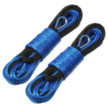 Synthetische lierkabel, 1/4 inch x 50 voet, UV-bestendig voor UTV, ATV, vrachtwagenbenodigdheden, blauw