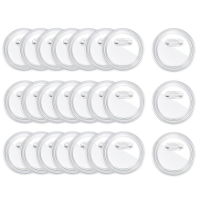 3 inch acryl knopenspelden, doorzichtige plastic badges, speldknutselwerk met blanco foto, speld, 25 stuks