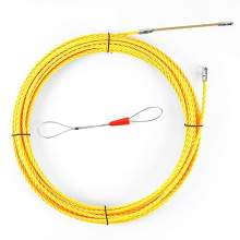 Vislinttrekker voor doorvoer door muur, buitendiameter 6 mm, plus visbevestiging met stalen touw, 15 meter
