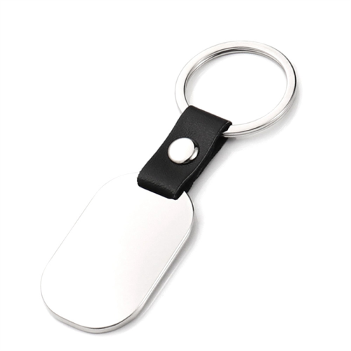 Plexiglas sleutelhanger blanco rechthoek geribbeld