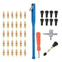 43-delige ventielinstallatiegereedschapset, bandensteeltrekker en