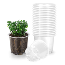 20-pack 5,7 inch transparante kweekpotten voor planten: zaailing met wateropslag