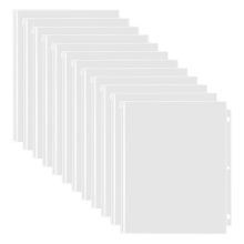 12 stuks ordnerhoezen 11,4 inch x 9,4 inch waterdichte PVC-hoes voor losse documenten met 3 ringen