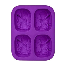 Zeepmal, 4-holte 3D engelmal, zelfgemaakte benodigdheden voor doe-het-zelf kaarskunst