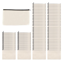 100 stuks lege DIY knutseltas canvas rits etui make-up tassen etui multifunctionele reistoiletartikelen