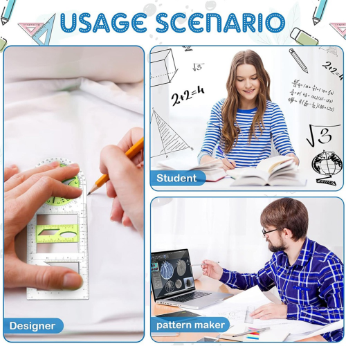 Multifunctionele geometrische liniaal tekentool voor het schoolkantoor van studenten 1