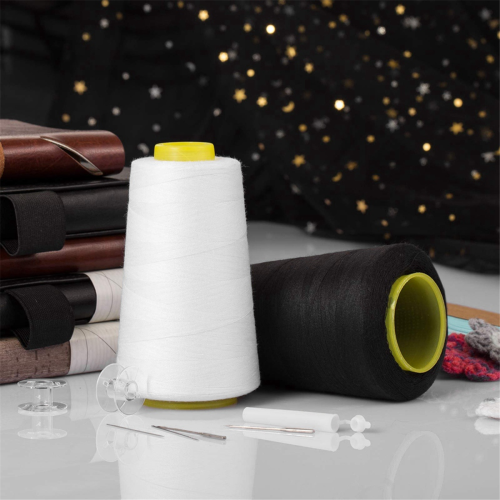 Universele witte draad voor het naaien van polyester van 3000 yards per spoel 2