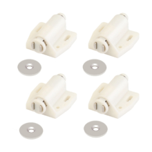 4-pack enkele magneetkastsluiting met kliksysteem voor meubels en kledingkasten, wit