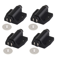 4-pack enkele magneet kast klik meubeldeur rebounder garderobekast sluiter zwart