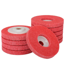 inch x 5/8 nylonvezel platte schuurschijf voor haakse slijpers, hardheid 9P, 10 stuks, rood