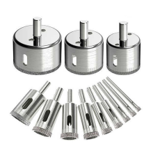 Diamantglasboorset, marmergatopener, slijpmachine, zaag, extractor