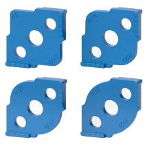Radius Jig Router Templates 4 stuks, hoekfreessjablonen, hoge hardheid ABS + CNC afgeronde hoeken