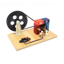 Handbediende wissel- en gelijkstroomgenerator, middelbare school, natuurkunde, elektriciteit, experimentele apparatuur J24019