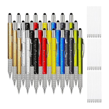 24 stuks 6-in-1 multitool gereedschap pennen en inktvullingen gadget schroevendraaier cadeau