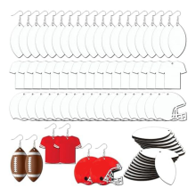Sublimatie lege voetbalhelm shirt oorbellen bulk warmteoverdracht MDF met oorbelhaken