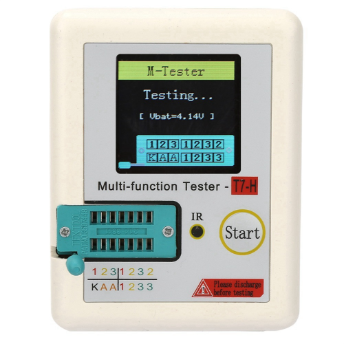 TC-T7-H Transistor Tester Diode Condensator MOS/PNP/NPN MOSFET TFT LCD Scherm Multime 2