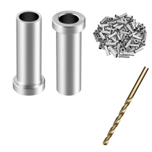 120 stuks T316 roestvrijstalen beschermhoezen kabelrailing-hardwareset voor 1/8 inch staalkabel