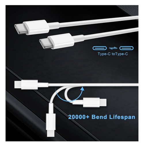 Autolader, 2-pack 40W Dual Port Fast USB C-lader Power Lighter-adapter met 3FT naar kabel 1