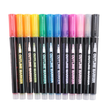 Shimmer Markers Doodle Outline Dazzles: 12 kleuren Metallic Double Line Glitter Pens Set Super Squiggles Sparkle Dazzlers