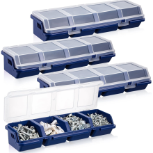 stuks schroeforganizers en opbergbakken met sloten, kunststof hardware organizer box, compartimentbout, blauw