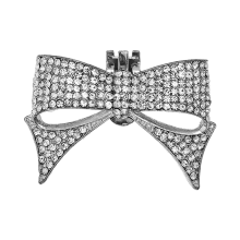 1 paar glanzende schoenen decoraties clip vrouwen hoge hak strass bedel gesp tas hanger bruiloft bruid accessoires zilver