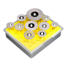 10-delige slijpkopset, roterende diamantvijl met handvat van 3,0 mm