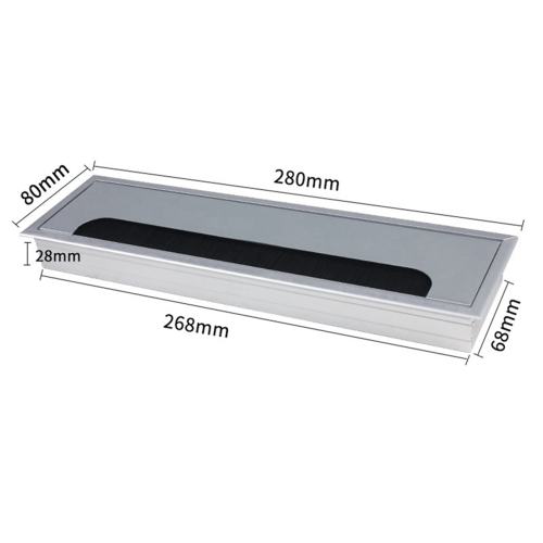 Aluminiumlegering Computerbureau Draadgat Draad Stofdichte Doe-het-zelf Hardware Fittingen Doos 1
