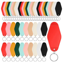 50 stuks motel sleutelhanger leeg hotel sublimatie vintage bulk voor DIY knutselen ornament