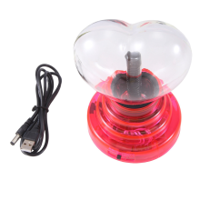 Plasmabal in de vorm van een hart, geactiveerd door aanraking, Valentijnscadeau, werkt op USB-kabel of batterijen, cadeau voor kinderen en volwassenen