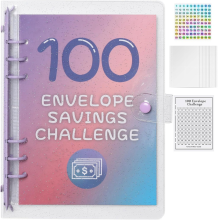 100 enveloppen geld besparen uitdaging map, kostenbegrotingsblad voor budgetteren en geld besparen, map