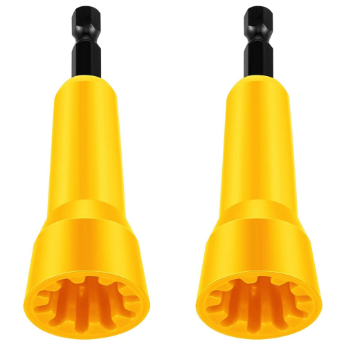 2-delige draaddraaigereedschap Twister Boor Stripper Connector Socket Spinner-Geel