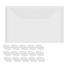 150 stuks 7x5 inch opbergenveloppen, hersluitbare plastic enveloppen, zakken voor transparante postzegels, plakboekpapier