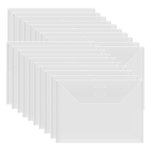 20 stuks 7x5 inch opberg enveloppen, hersluitbare plastic enveloppen, zakken voor transparante postzegels, plakboekpapier