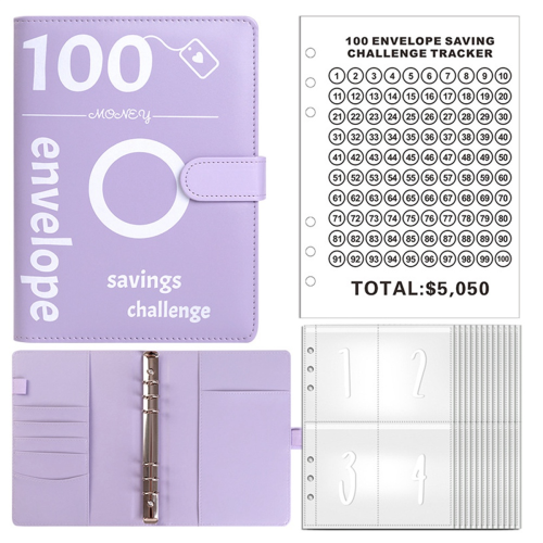 100 enveloppen geld besparen challenge, envelop challenge map, budgetboek () 1