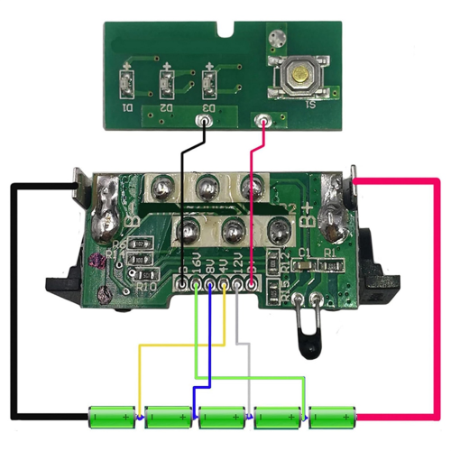 20V 5-Cell 18650 Batterij Plastic Behuizing Onderdelen Vervanging voor Max Compact DCB201 1