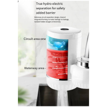Eenvoudige installatie, snel verwarmende mengkraan, doorstroomwaterverwarmer met digitaal display, EU-stekker