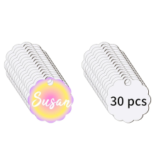 30 stuks sublimatie hardboard naamplaatjes, blanco voor 40 oz beker-ID-plaatjes