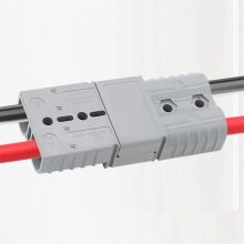 10 stuks Anderson-stijl stekkerconnector 50A met handvat, snellaadconnectoren voor heftruckaccu's, rood