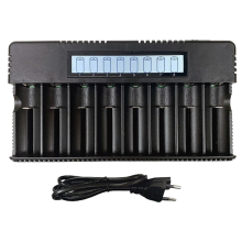 LCD-scherm 8-slot 18650/26500 batterijlader 3,7 V lithium Ni-Ni-chroom 1,2 V 1,5 V EU-stekker