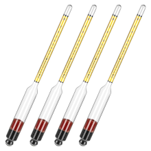 4 stuks hydrometer alcohol, alcoholmeter voor distillatie 0-200 proof en 0-100 tralle, specifiek