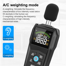 SL720B Digitale geluidsniveaumeter 30-130dB Geluid Decibelmeting LCD-kleurenscherm A/C-weging Max/Min-waarde