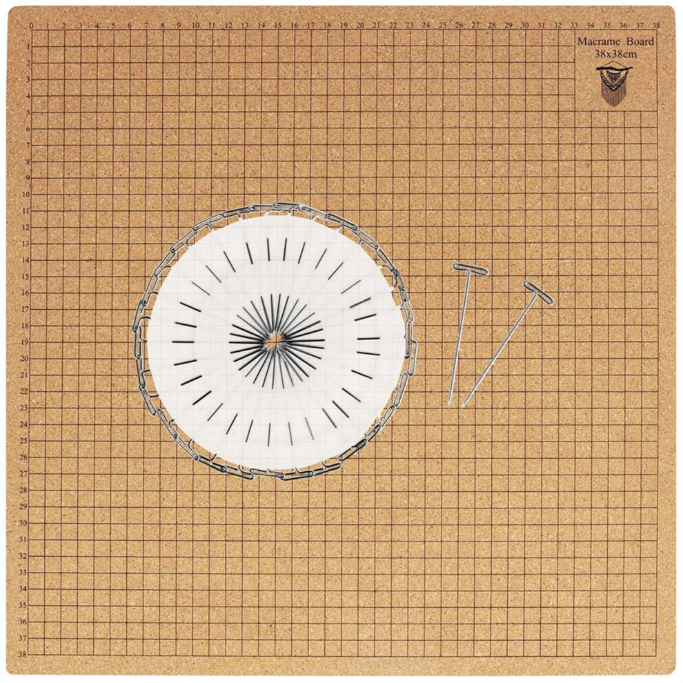 MacraméBord En Pinnen, 15X15 Inch Projectbord, Dubbelzijdige Roosters, Handgemaakte Vlecht-image