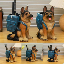 Schattige hond pennenhouder make-upkwast opbergdoos kantoorbenodigdheden organisatie 1 stuks