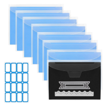 10 stuks opbergzakken voor stempels en stansen, magnetisch vel, stansset voor snijden, scrapbooken, opbergen van knutselsnijmallen, blauw