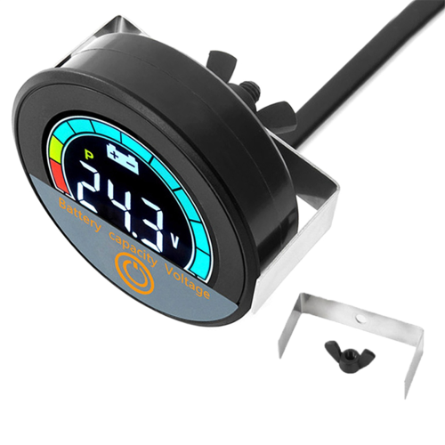 5918 DC8-100V Digitale Circulaire Voltmeter Waterdichte Batterij Capaciteitsmonitor Auto Voltage Meter Tester A 1