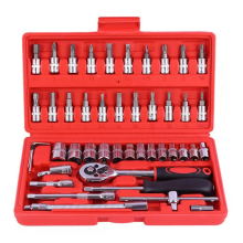 1/4 inch doppenset met ratel met snelontgrendeling, schroevendraaierset, verlengstuk voor auto's en vrachtwagens, autoreparatiegereedschap